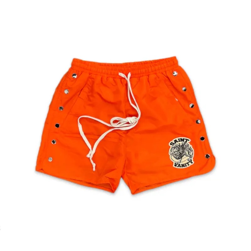 Orange Saint Vanity Logo Nylon Shorts Orange Saint Vanity Logo Nylon Shorts